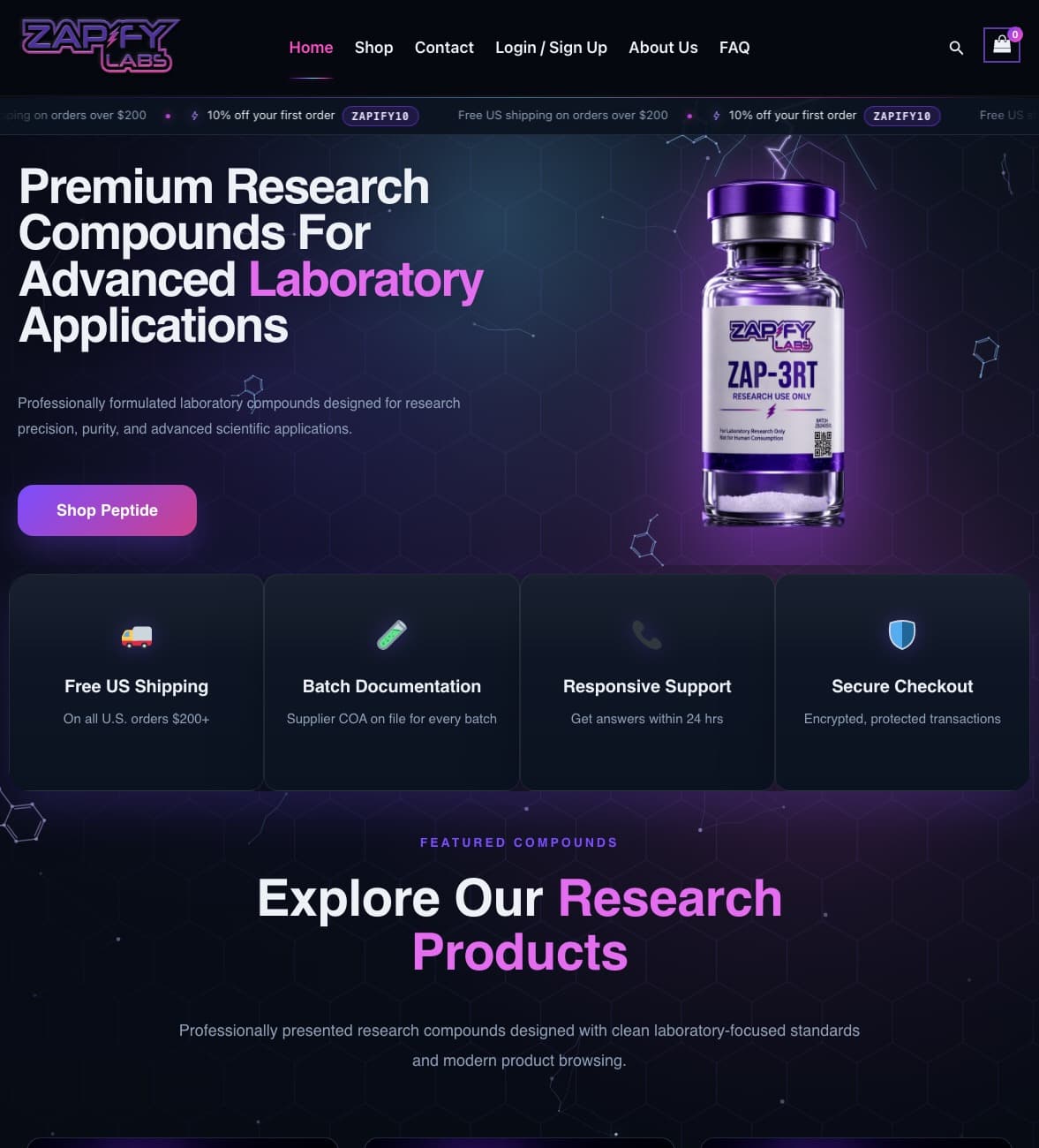 Zapify Labs homepage