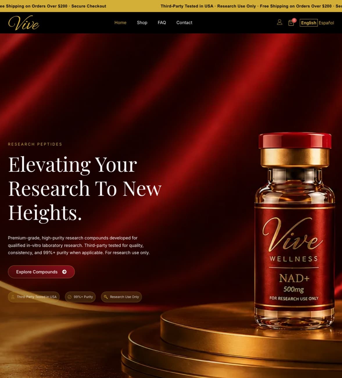 Vive Wellness homepage